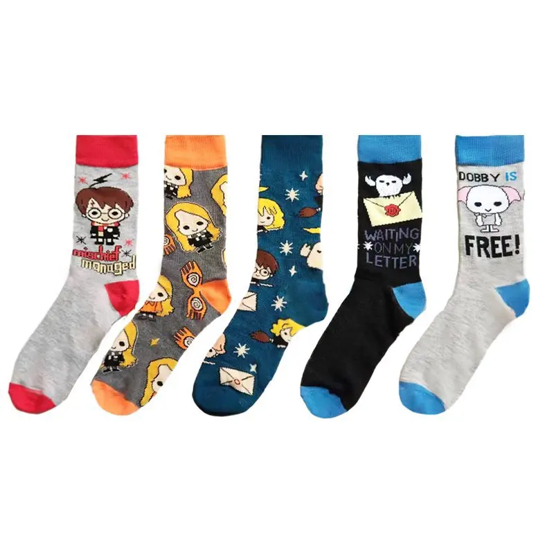 

Funny Harry Potter Cartoon Anime Socks Men's socks Fashion Personality Novelty Men and women Comfort Breathable Cotton Sock