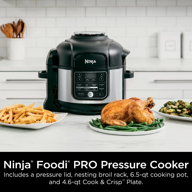 Ninja® Foodi® 10-in-1 6.5-Quart Pro Pressure Cooker Air Fryer Multicooker, Stainless, OS300 5