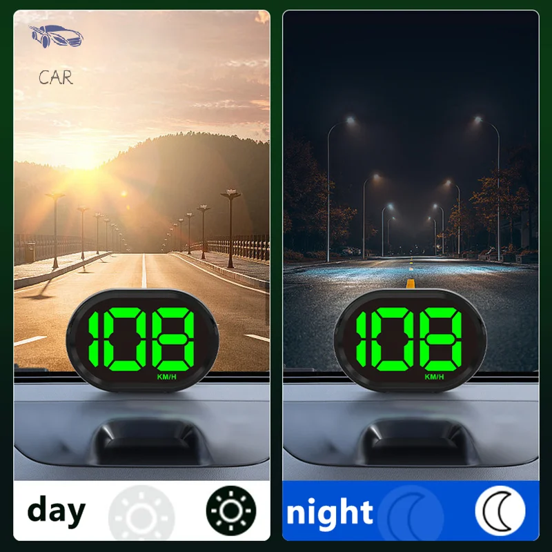 Head Up Display Lug To Play Auto Speed Gauges Car Digital Speed HUD GPS Automatic Speedometer For Truck Vehicles KM/H MPH