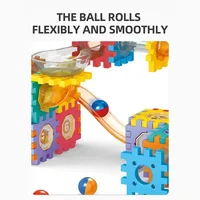 Variety track ball building block children DIY assembly build slide marble educational toy 2