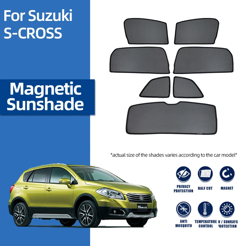 

For Suzuki SX4 S-Cross JY Crossover 2013-2020 Magnetic Car Sunshade Shield Front Windshield Rear Side Window Sun Shade Visor
