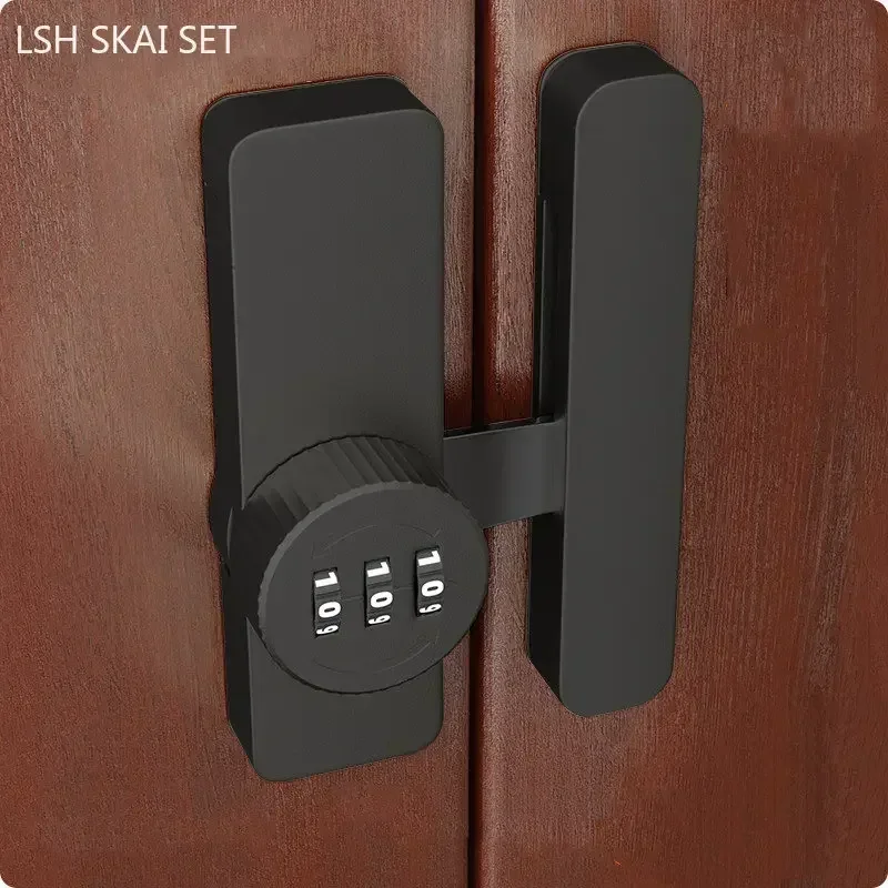 Zinc Alloy Security Door Buckle 3 Digit Password Barn Door Lock Window Latch File Cabinet Anti-theft Lock Indoor Hardware gate buckle door latch door lock latch