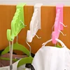 Household Multifunction Folding Clothes Hanger 5 Hole Drying Rack Bathroom Door Plastic Organizer Hanger Storage Rack 3