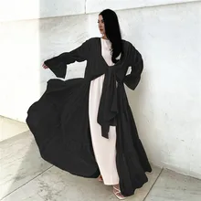 

Muslim Hijab Dress Open Abayas for Women Dubai 2022 Kimono Abaya Turkey Islam Bubble Sleeve Cardigan African Dresses for Women