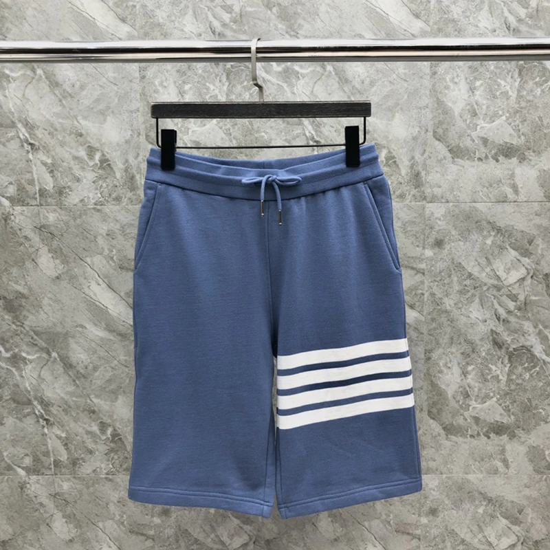 Men's Shorts Fashion luxury Brand Custom New Casual Shortpants Y2k Casual White 4-Bar Cotton Summer High Quality Short Sets Male