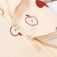 2024 Baby Winter Fleece Romper Print Cotton Warm Outfit Clothes For 0-24M Jumpsuit Newborn Toddler Bear Hoodies Bodysuit Costume 4