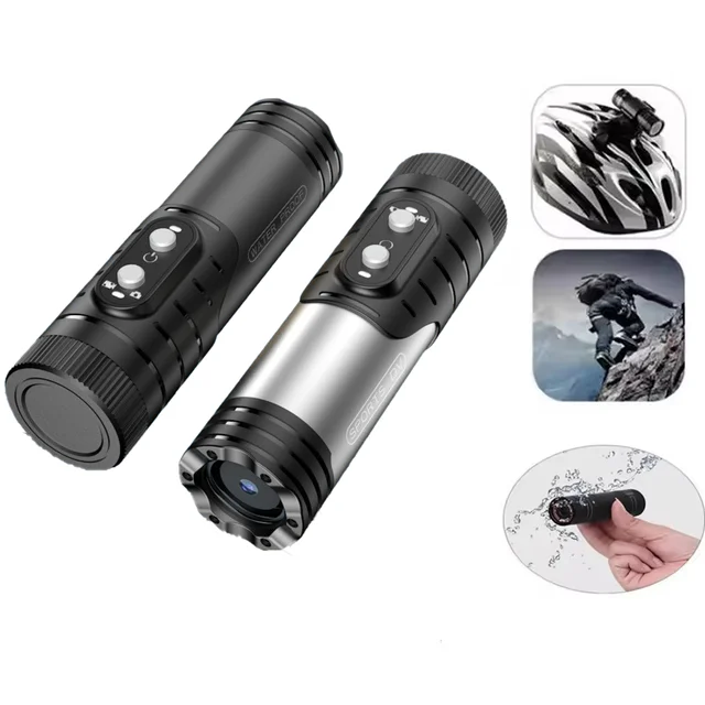 Mini Sport Action Sports Camera Flashlight Helmet 1080P Full HD Video Waterproof and Anti Shake Sports CamerasCycle Motorcycle