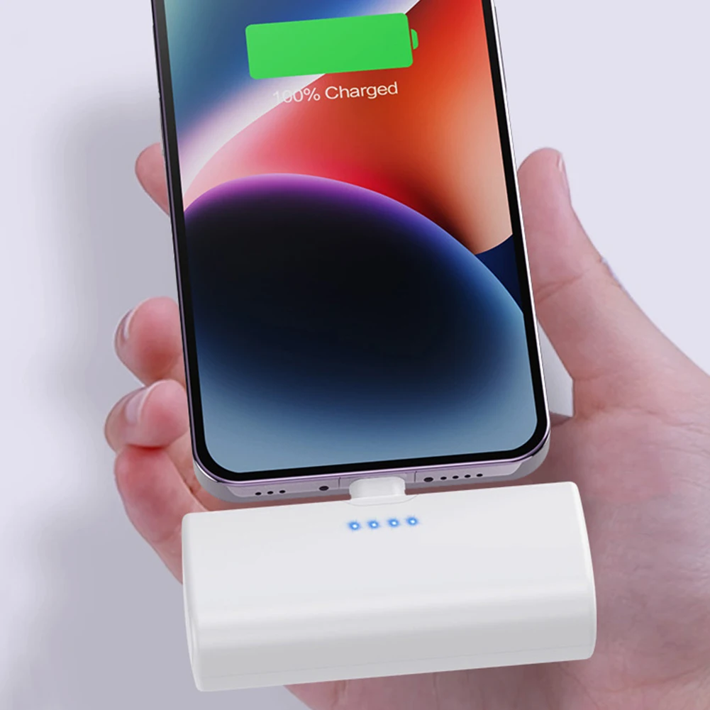 5000mAh Mini Power Bank LED Flashlight Portable Phone Charger External Phone Power Bank for iPhone 15 14 13 Type-C Fast Charging 3