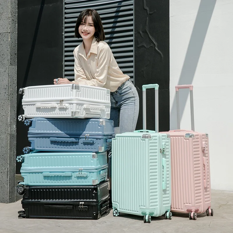 Trolley Case Universal Wheel Luggage Aluminum Corner Luggage 24-Inch 26-Inch Suitcase with Combination Lock