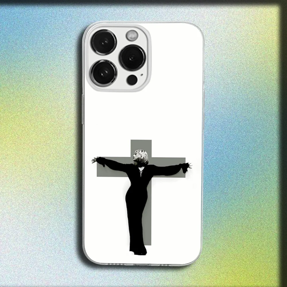 M-Madonna Singer Transparent Soft Phone Case Cover