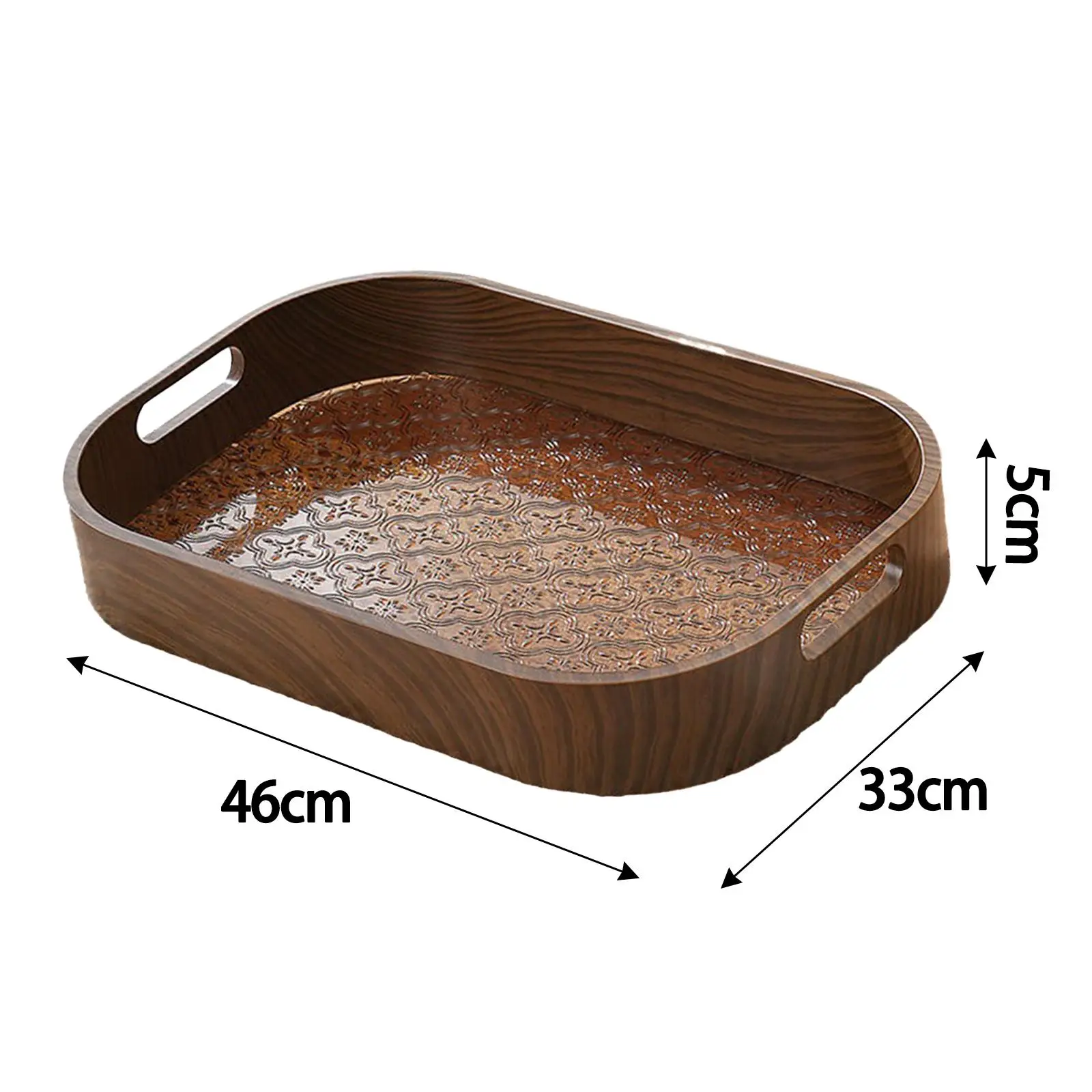 Multifunctional Serving Tray Breakfast Tray Countertop Decorative Tray for Dining Table Kitchen Pantry Table Centerpiece Cabinet