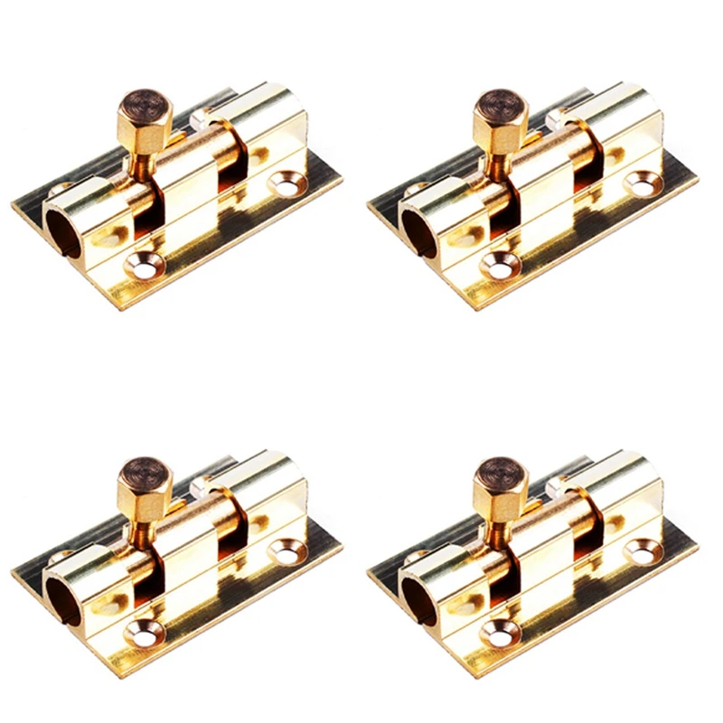 

4Pcs 1.5-Inch Long Brass Door Latch Sliding Lock Barrel Bolt Gold