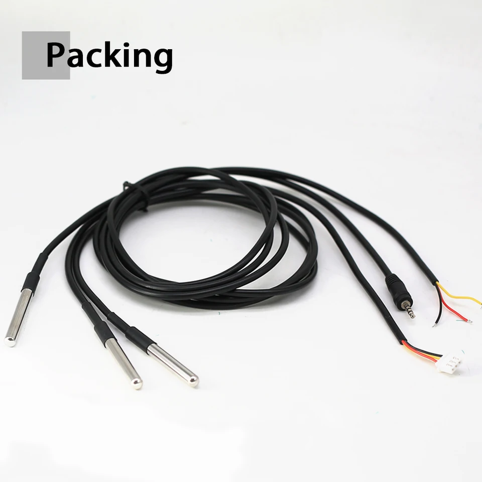 DS18B20 met roestvrijstalen kop en kabel - Ben's electronics