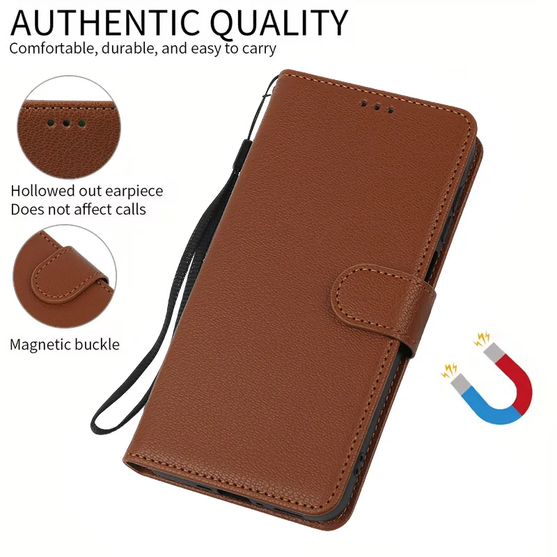 Leather Wallet Flip Case - Shockproof Protection & Soft Silicone Cover for Samsung Galaxy A70/A70S