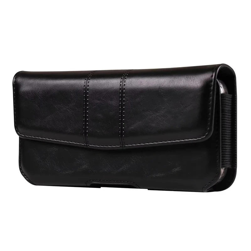 Leather Wallet Card Holder Phone Holster with Belt Clip
