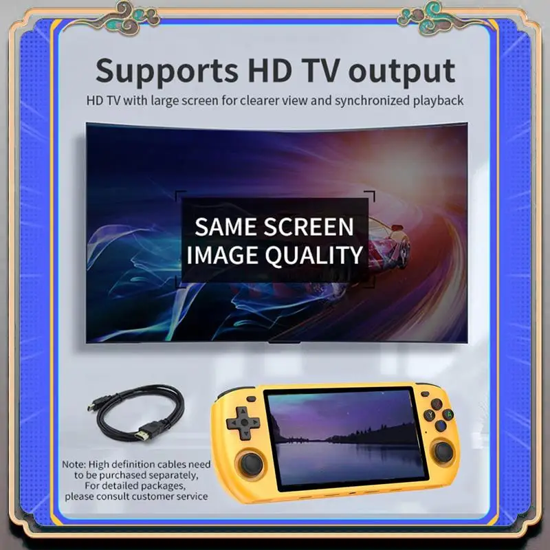 RGB10 Max3 Retro Game Console 16G+64G 5.0 Inch Handheld Video Game Console For MAME PSP N64 GBA NDS Emulator Easy To Use A