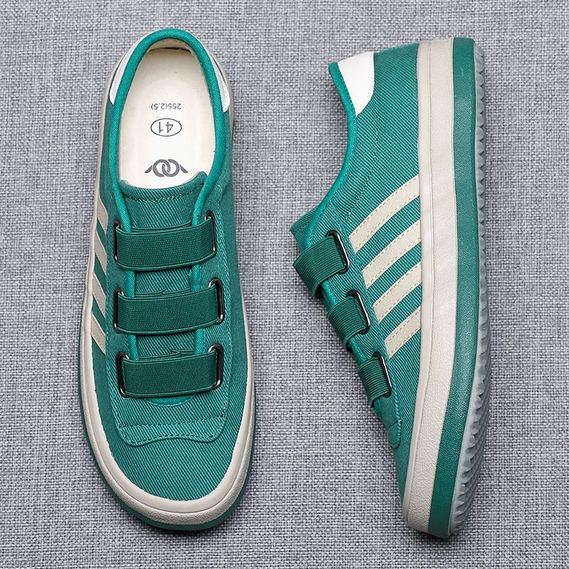 

Холщовые кроссовки на резинке для мужчин, Вулканизированная подошва, простые трендовые, износостойкие лоферы, повседневная обувь, M21285