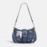Sacs à main en toile à motif d'étoiles pour femmes, sacs sous les bras pour filles cool, petits sacs initiés, sacs à main JOTote, mode vintage, Y2K 2