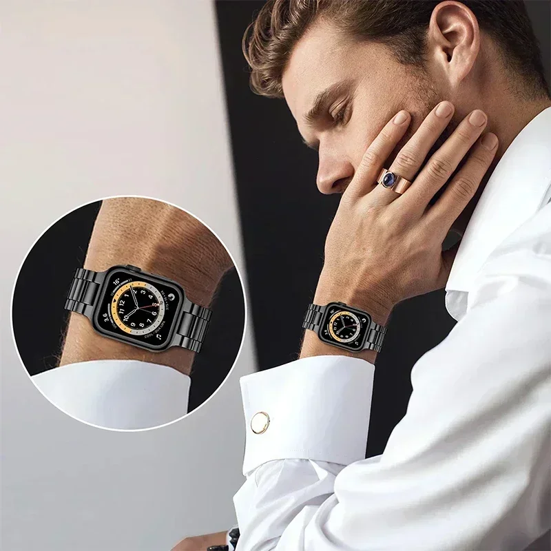Elegant Stainless Steel Watch Strap - Premium Metal Bracelet Band