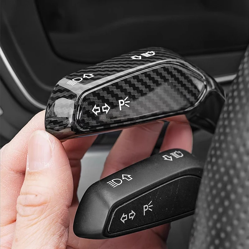 Center control interior modification wiper lever steering rod patch carbon fiber texture decoration For Audi A6 A4 A3 Q3 Q5 Q7