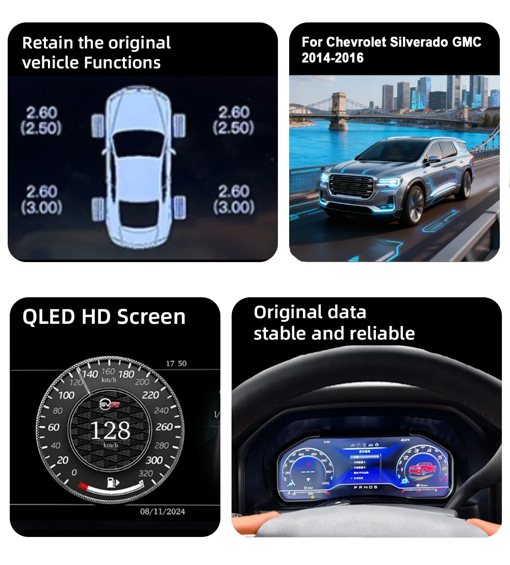 Digital Instrument Cluster For Chevrolet Suburban Tahoe Silverado GMC SIERRA Yuk