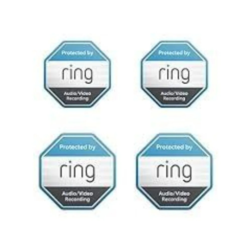 Enhanced Security Warning Stickers - Protected by Audio/Video Recording