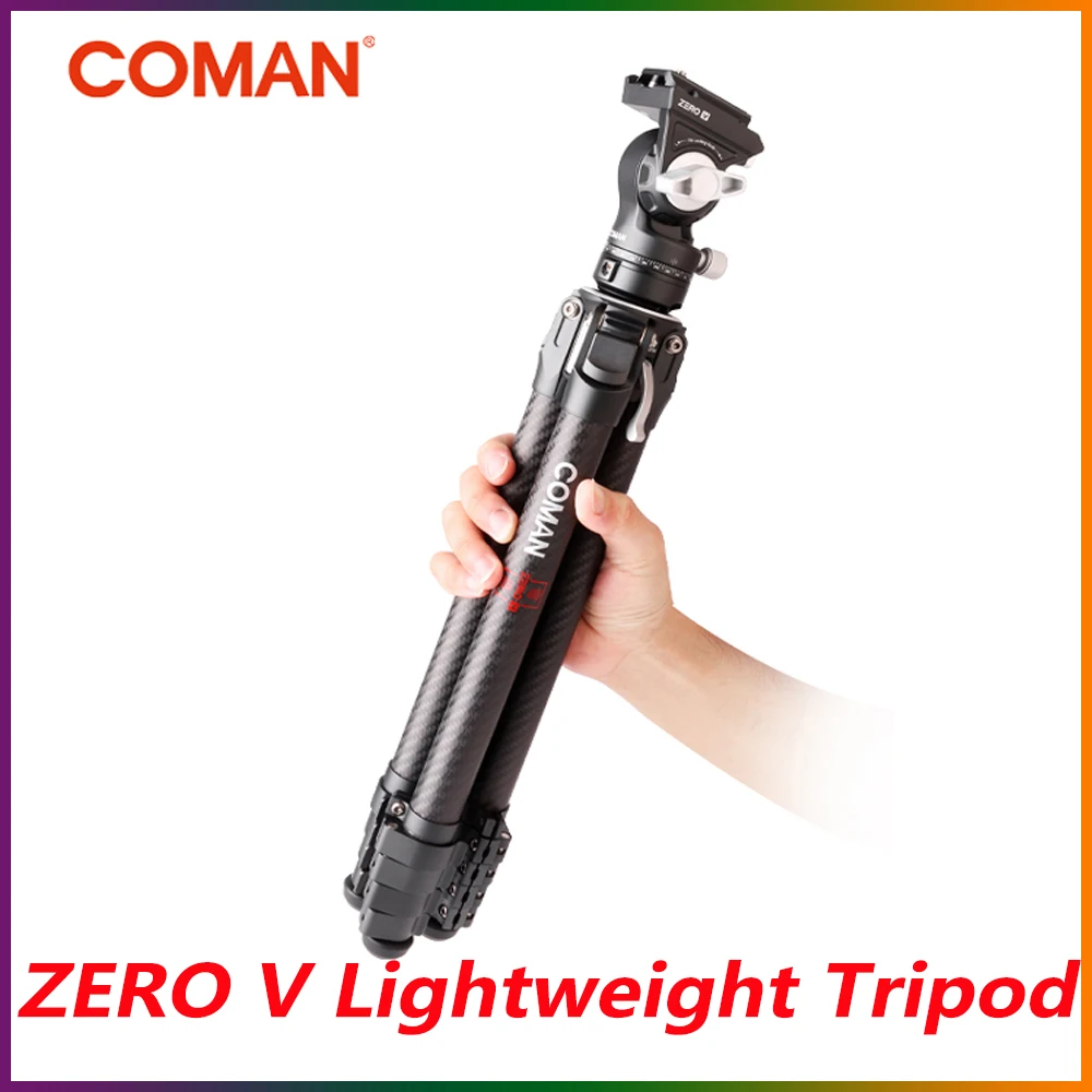 

Coman Zero V Lightweight Travel Tripod Photography Carbon Fiber Tripod Quick Release DSLR Micro SLR Professional Camera Stands