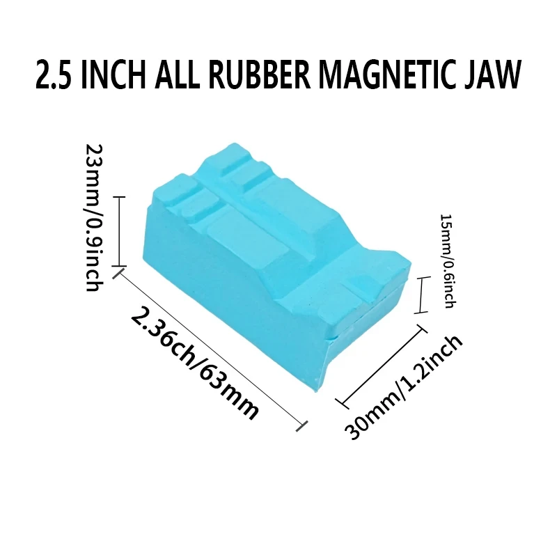 Blauer Gummi-Schraubstock, magnetische Schutzhülle, Schutzstreifen, Backen für 2,5/4/5/6 Zoll Handwerkzeuge, Schraubstock-Schutz, Zubehör – Detail 10
