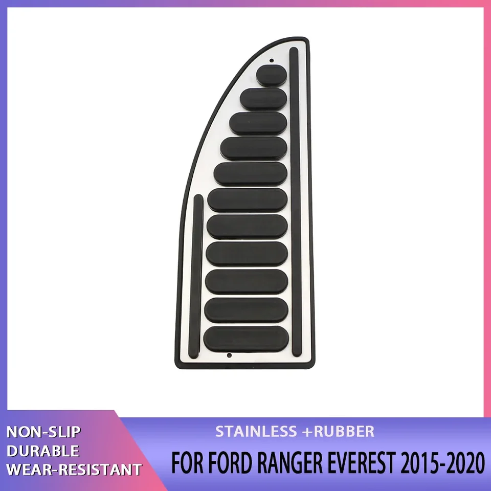Couvre-Pédales En Acier Inoxydable Pour Ford Everest Et Ranger 2016-2024 - Antidérapants - Facile à Installer - Transmission Automatique Ou Manuelle