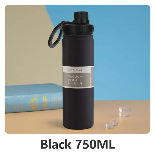 750ml Stainless Steel Vacuum Bottle With Magnetic Bracket Large Capacity Insulation Water Bottle For Travel Sports Water Cup 6