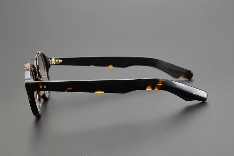 Handgemachte Acetat Doppelstrahl Oval Brillengestell Herrenmode Pilot 145mm Große Größe Brillen Vintage Designer Brillen Blaues Licht – Detail 17