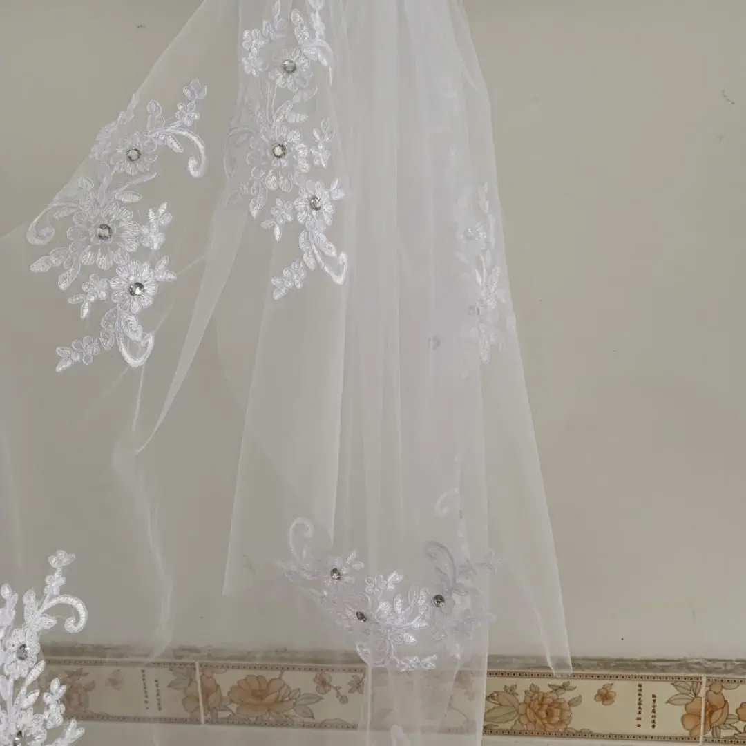 

One Layer Veil With Comb Wedding Vail Solid Color Soft Tulle Veil Short 2023