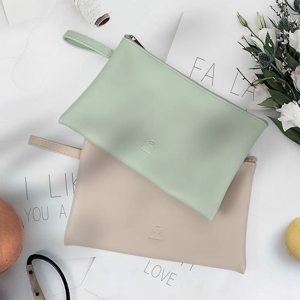 

PU Leather Cosmetic Bag Portable Makeup Organizer Zipper Purses Travel Storage Handbag for Women Ladies Beauty Organizer Pouch