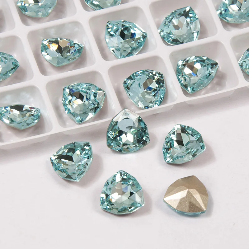 브릴리언트 컷 트릴리언 SW 크리스탈 라인스톤 뾰족한 바닥 글리터 멋진 스트라스 쥬얼리 드레스 의류 장식