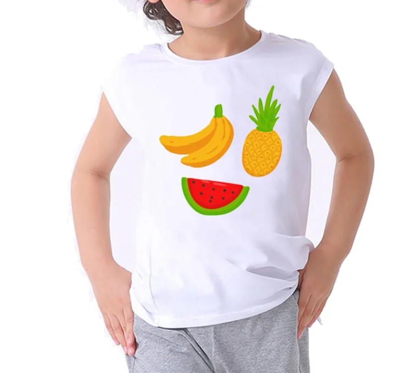 

Summer Boy Tshirt For girls Cartoon Watermelon Children Funny Banana Graphic Tee kids Clothes T shirts Tops