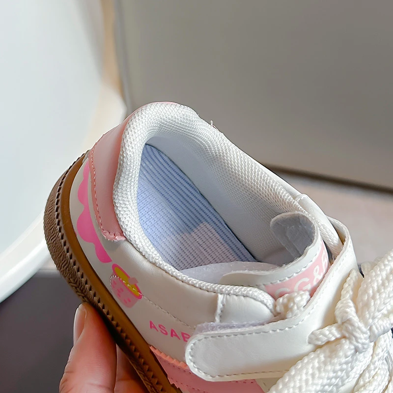 Children's Skate Shoes Girls White Sneakers 2024 Spring New Fashion Boys Canvas Shoes Kids Sports Shoes Unisex Casual Sneakers 6