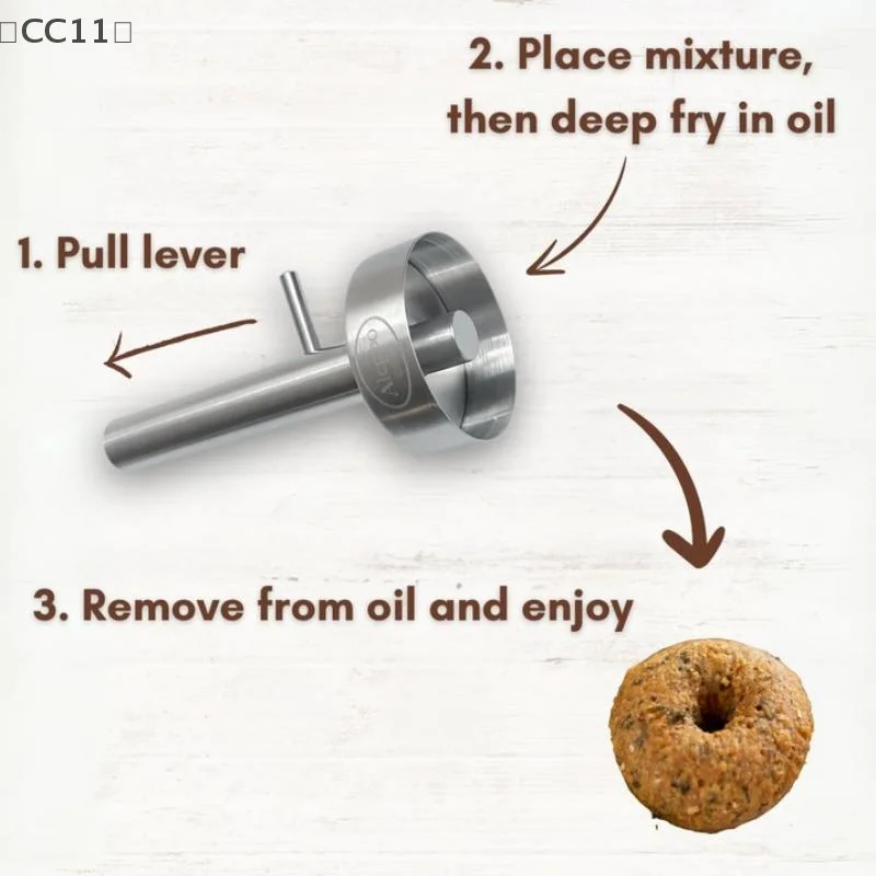 〔CC11〕Falafel Spoon With Hole Professional Stainless Steel Spoon Food Grade Non-Stick Falafel Making Tool Meatball Maker 3
