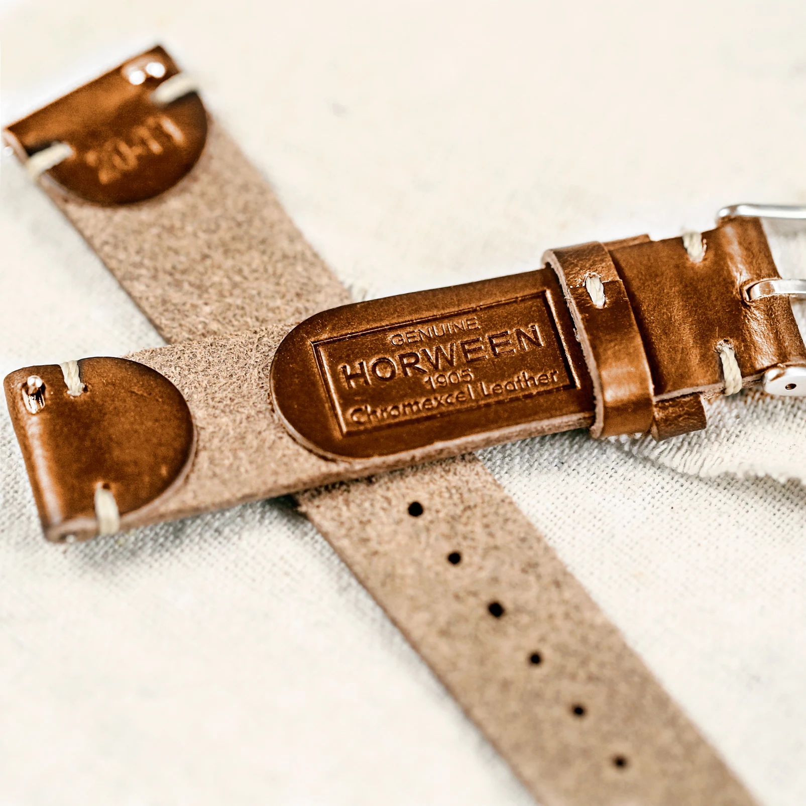 Horween US Chromexcel Leather Watch Bands Black Soft Wrap Handmade Leather Straps 18mm 20mm 22mm