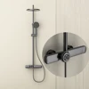 Thermostatic Shower Set Intelligent Three-Speed Home Wall-Mounted Shower Copper Shower Booster Waterfall Faucet 1