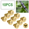 10 Pcs 10/24" Thread 0.1/0.2/0.3/0.4mm Brass Misting Nozzles Garden Greenhouse Flower Plant Irrigation System Atomizing Sprayers 1