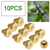 10 Pcs 10/24" Thread 0.1/0.2/0.3/0.4mm Brass Misting Nozzles Garden Greenhouse Flower Plant Irrigation System Atomizing Sprayers 1