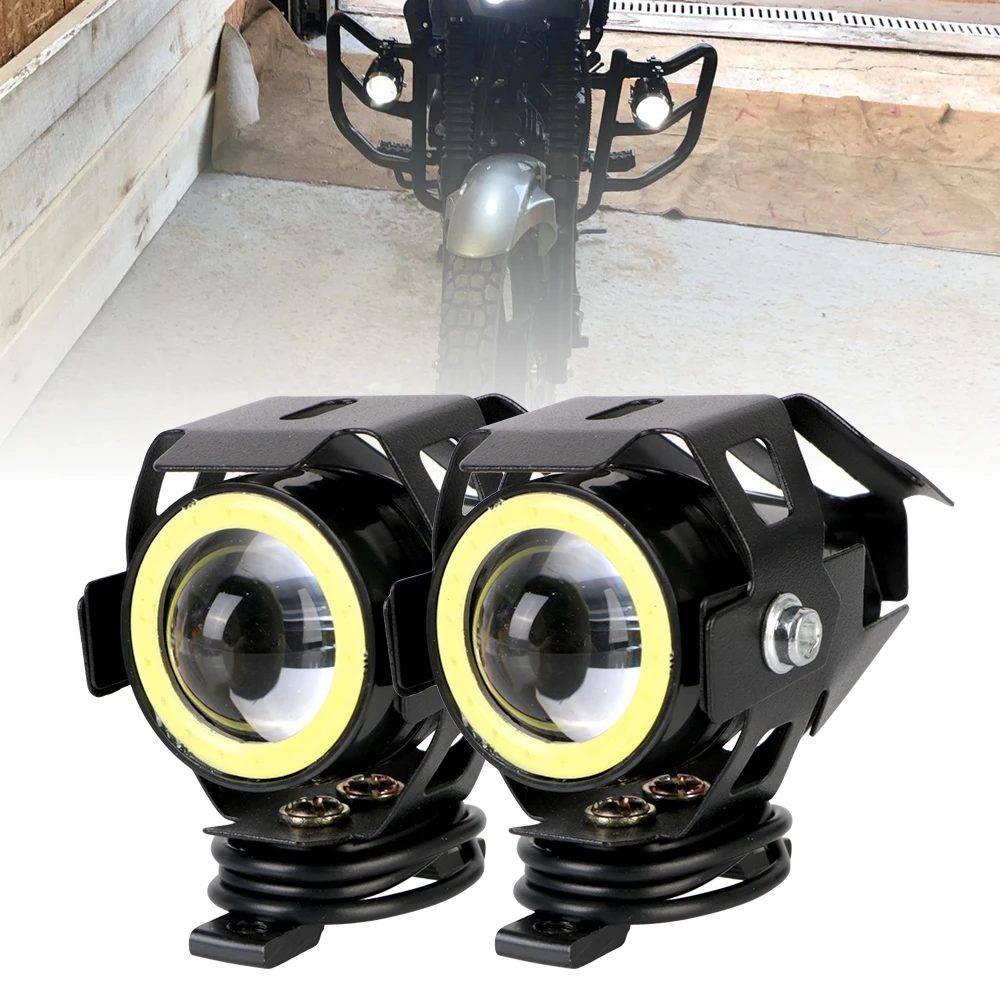 12v 80v Motorcycle Spotlight Flashing Running Light Led Laser Lens U5
