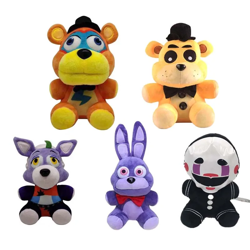 FNAF Brinquedo De Pelúcia Foxy Chica Bonnie Golden Freddy Urso Coelho -  Escorrega o Preço