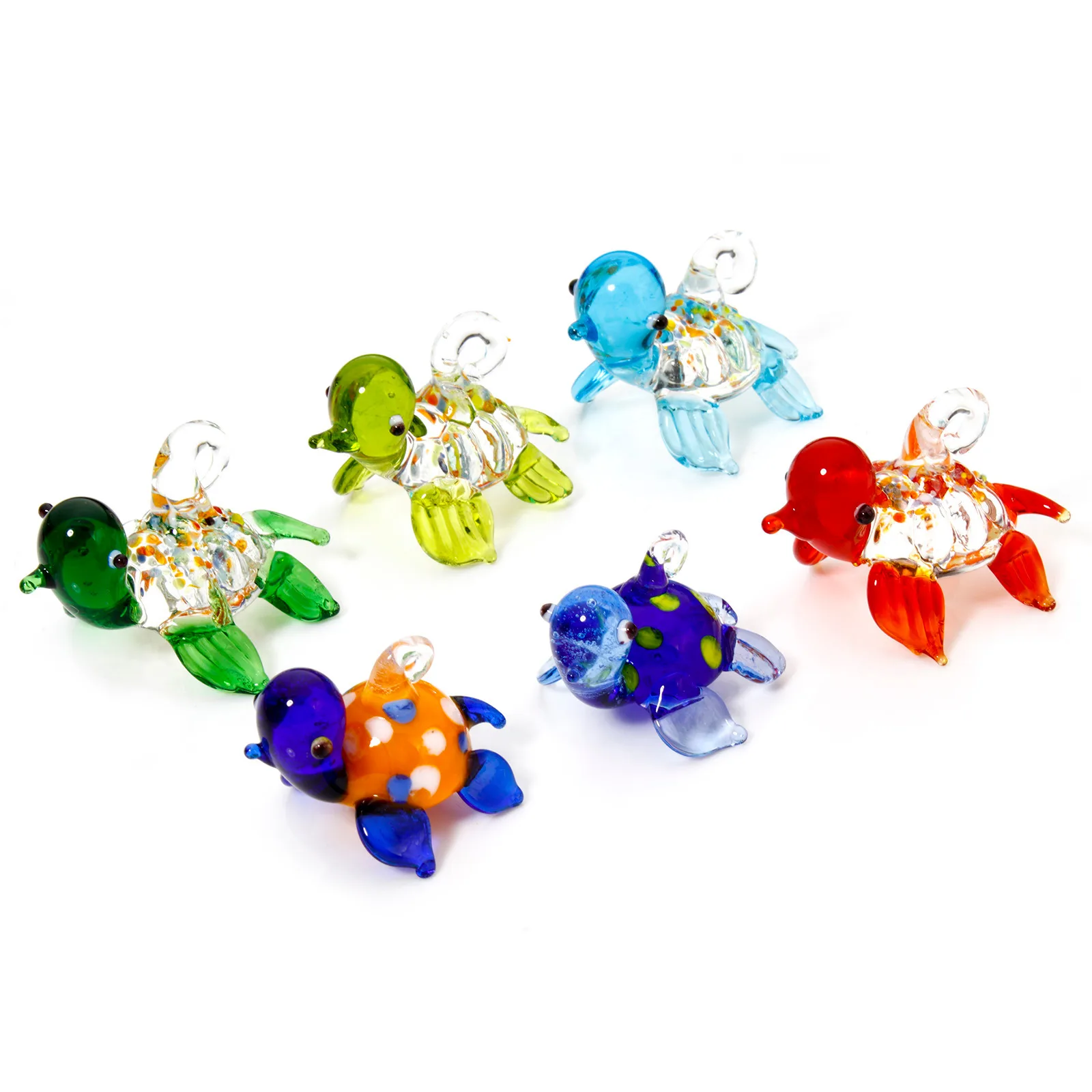 1pc Lampwork Glas Schildkröte Anhänger Charms für DIY Halskette Schmuck machen Miniatur Figur Ornamente Aquarium Aquarium Dekor – Detail 7
