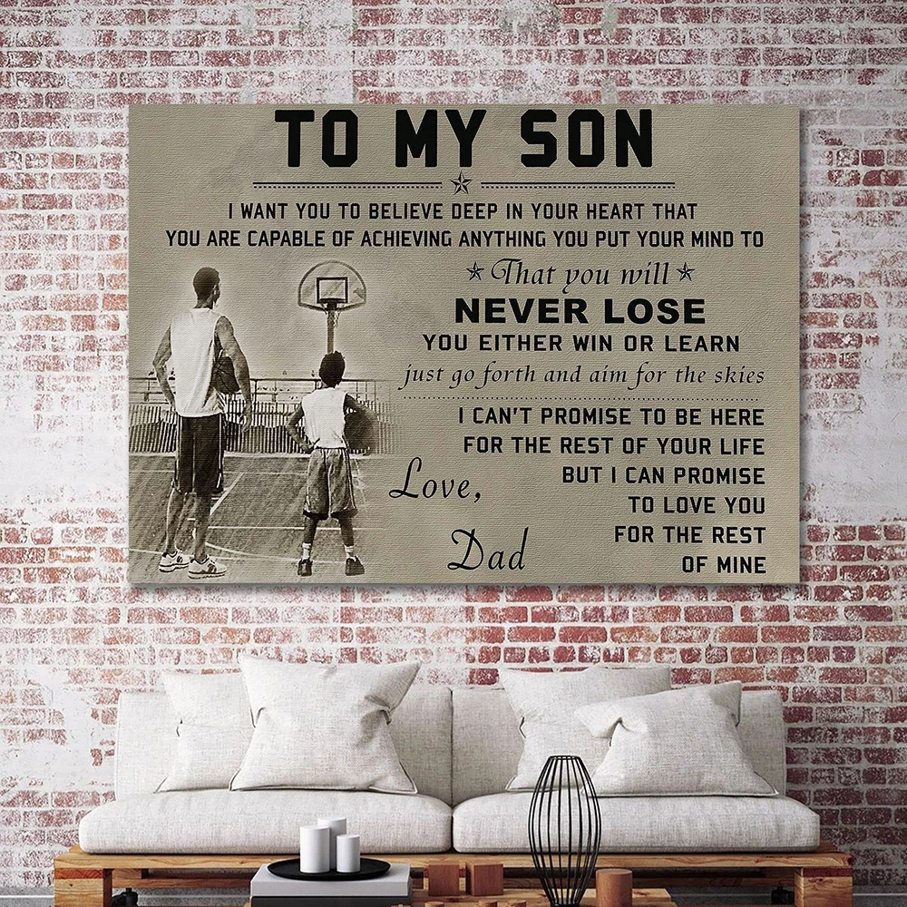 

To My Son Daughter Motivational Quotes Poster Inspirational Words Canvas Painting Wall Picture for Child Teen Bedroom Home Decor