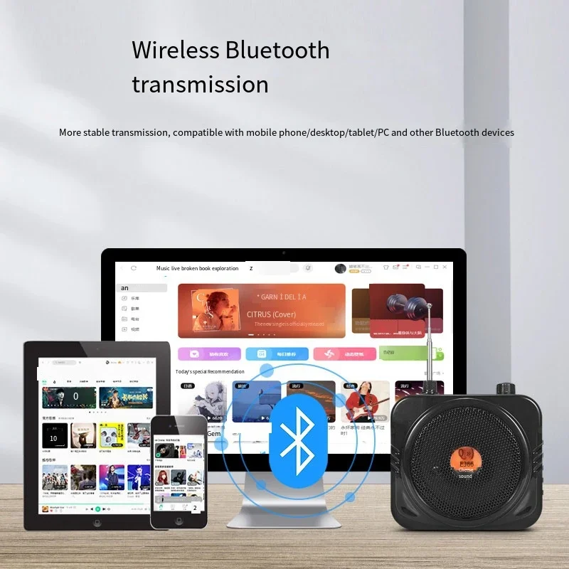 교사의 교실 증폭기 스피커 25W 유선/2.4G 무선 마이크 블루투스 스피커 투어 가이드의 증폭기 TF 카드 USB