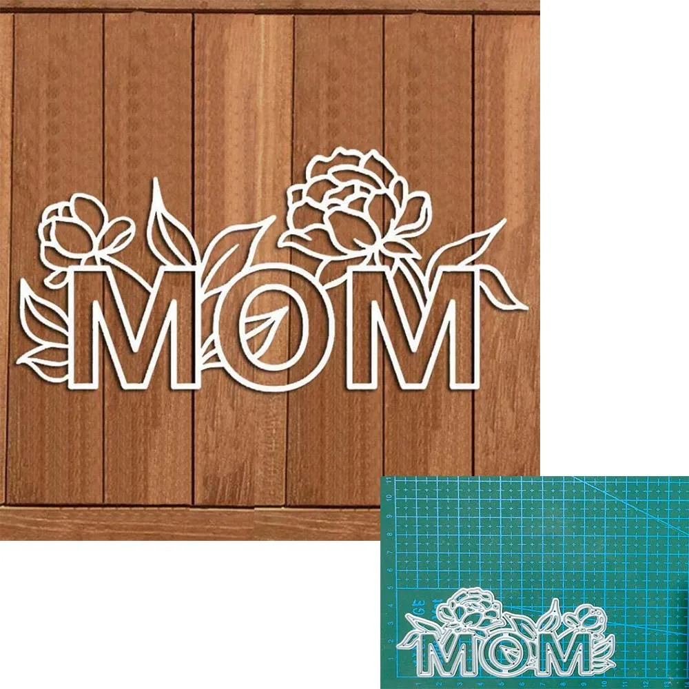

MOM Cutting Dies Scrapbooking Stencil Template for DIY Embossing Paper Photo Album Greeting Gift Cards Cut Die
