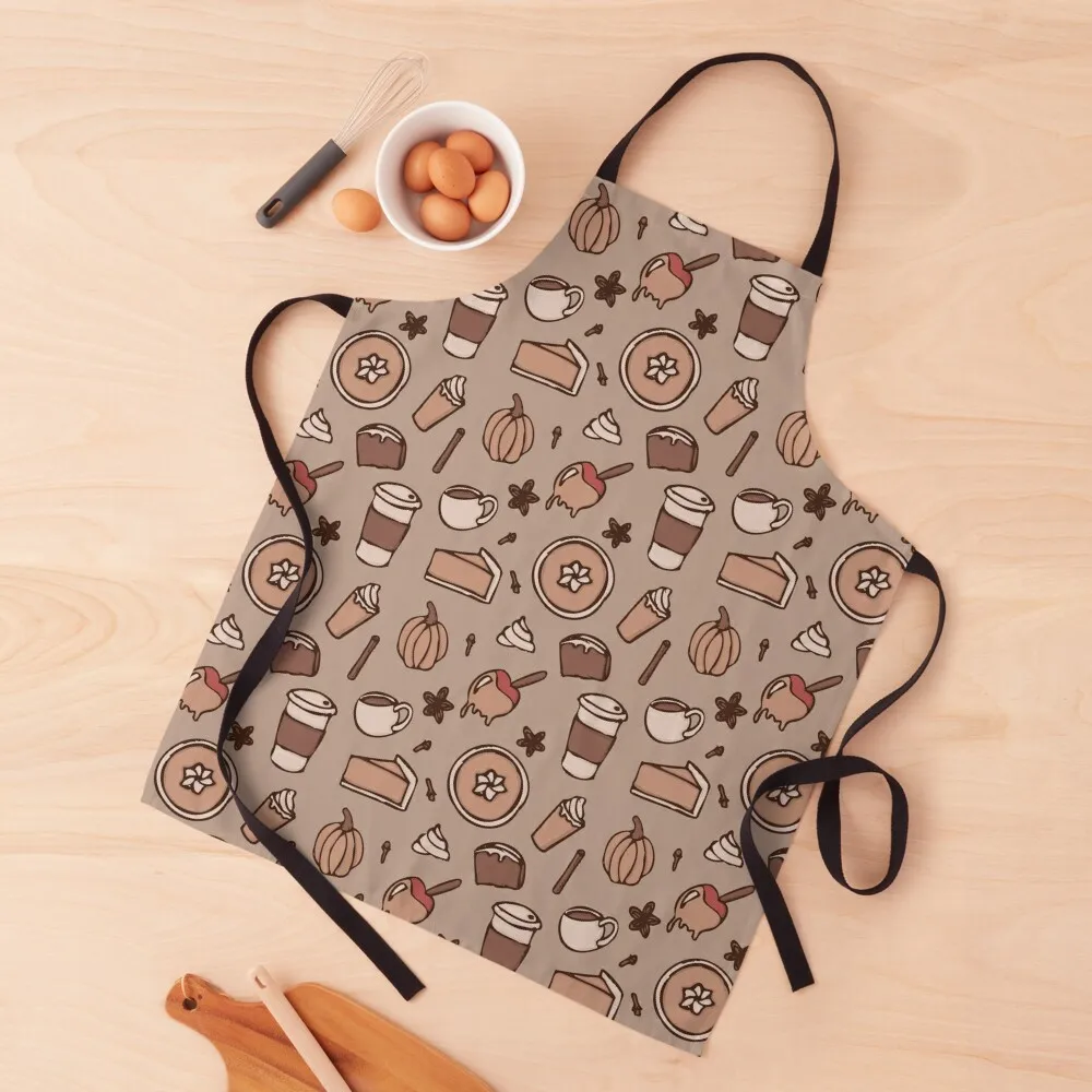 

Cute Hand Drawn Neutral Aesthetic Fall Set Apron Salon Home Utensils Apron