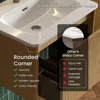 24" Bathroom Vanity with Sink,Modern Floating Vanity with Push Open Soft Close Drawer,Large Storage for Small Space,Natural Oak 3