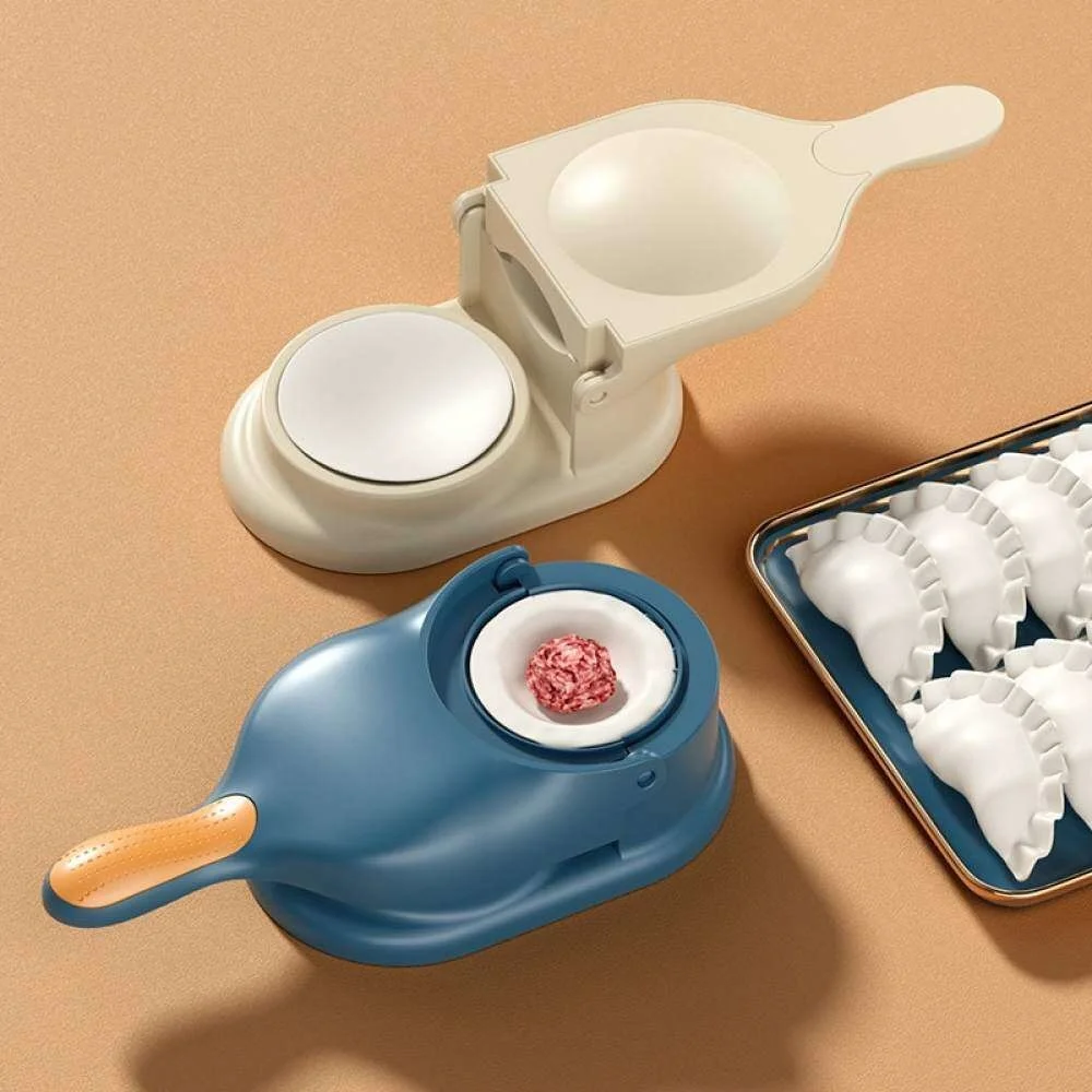 

2-in-1 Dumpling Skin Maker Manual Rolling DIY Dumpling Moulds Press Pressing Dough Presser Maker Tool Mold
